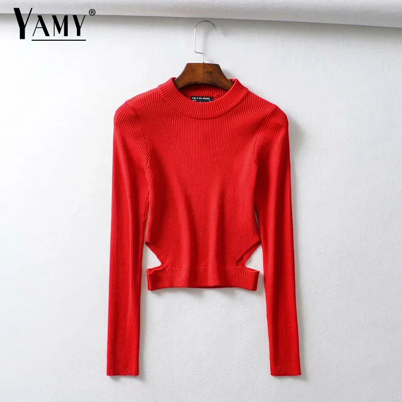

Winter tops ladies fall sweater women knitted sweaters kawaii crop sweater sexy hollow out cropped knit sweater korean pullover
