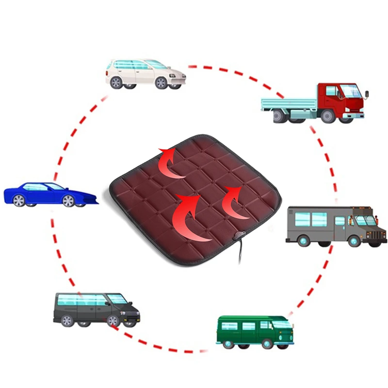 12 В Универсальная автомобильная подушка сиденья с подогревом чехлы для сидений с подогревом 30 Вт-45 Вт 30-65 градусов регулируемая Автомобильная грелка зимняя подушка