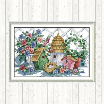 

Joy Sunday Counted Cross Stitch Set Aida Fabric for Embroidery Kit DMC DIY for Needlework 14ct 11ct Printed Canvas Cross Stitch