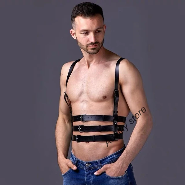 mens leather harness fashion