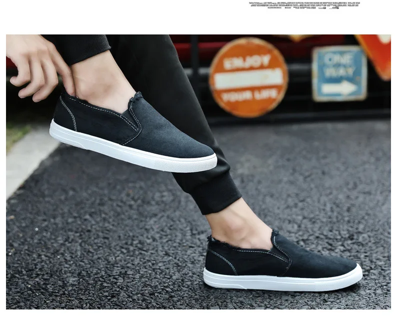 Canvas Man Shoes Breathable Slip On