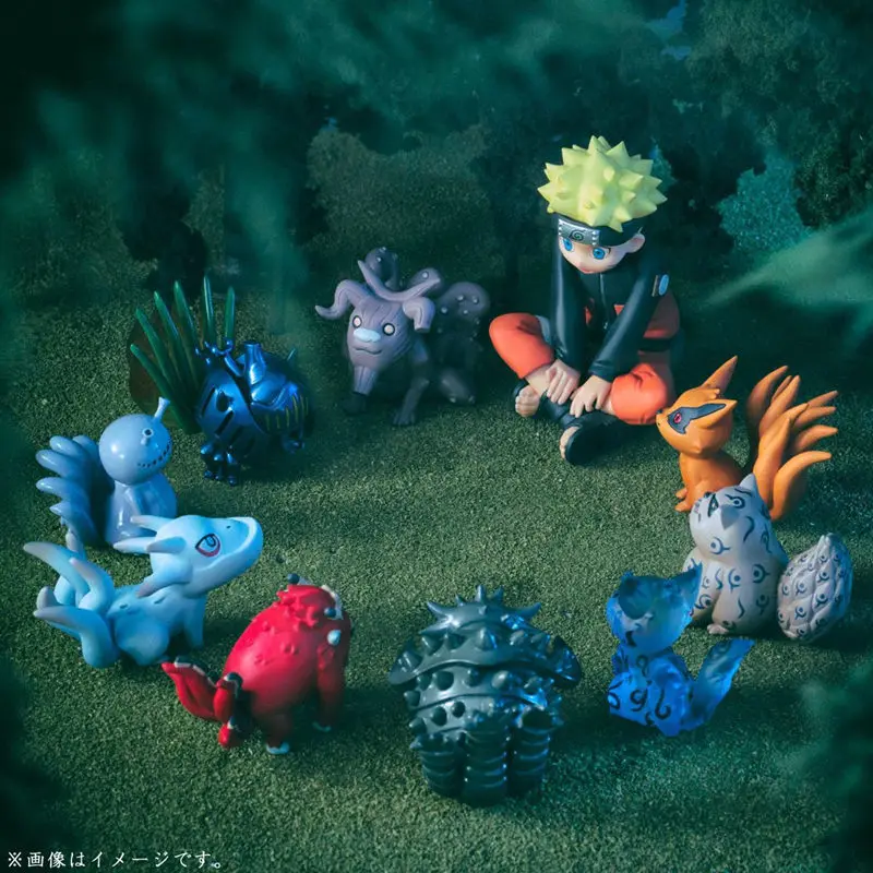 

Naruto Q Ver 10pcs/set Anime Hatake Kakashi Tailed Beasts Shukaku Kurama Figure PVC Collection Model Toy Gifts for Friends