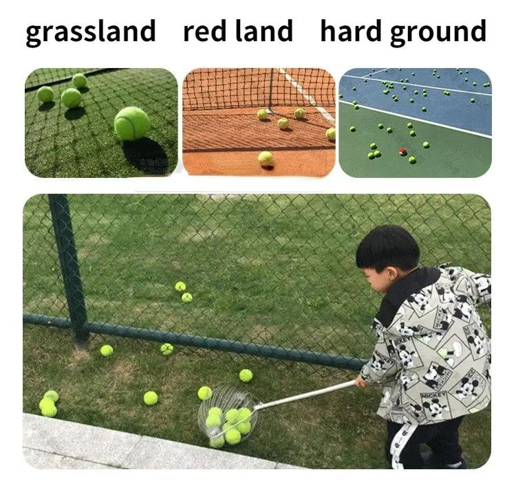 Description Picture 6 of itemAdjustable Length Tennis Balls Collector Picker Portable Roller Pick-up Basket Easy Picking