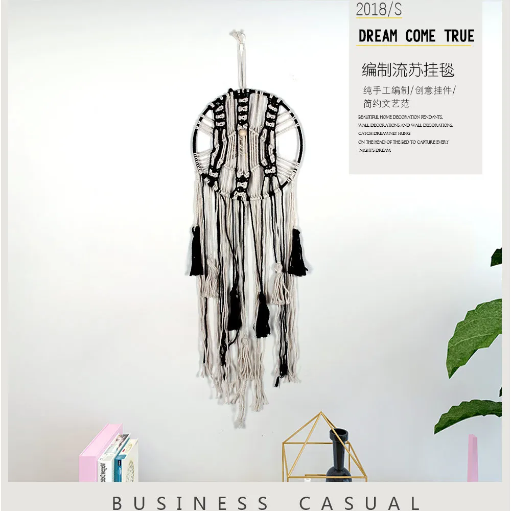 New Products Bohemian Tapestry Foreign Trade Home Decoration Northern European-Style Weaving Tapestry Circle Wall Decoration Pen