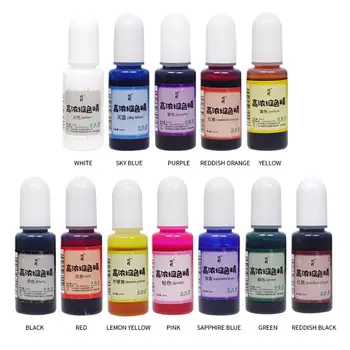 

10g/bottle Second Generation Floral High Concentration Resin Color Fine Leakproof Design Ink DIY Crystal Epoxy Dyeing Pigment