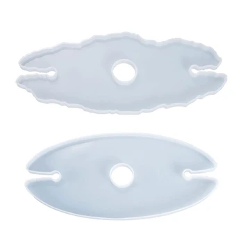 

DIY Crafts Crystal Epoxy Resin Mold Wine Glass Rack Tray Casting Silicone Mould