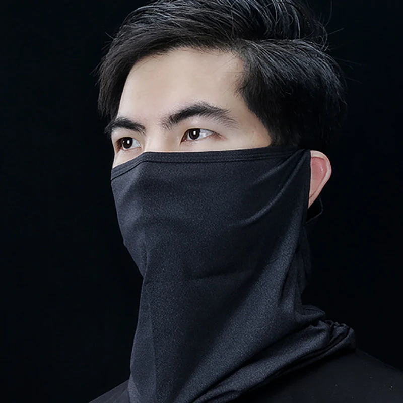 

Cycling Face Mask Respirator Ice Silk Scarf Print Triangle Cycling Fitness Sports Neck Cover Protector Lightweight Climbing
