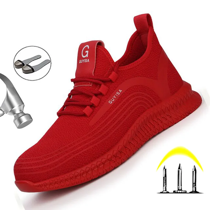 Рабочие защитные ботинки со стальным носком мужские непрокалываемые