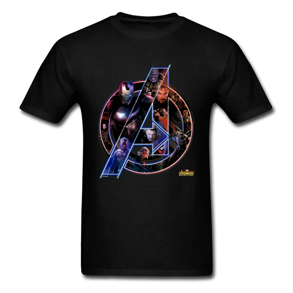 T shirt men Avenge War T Shirt Men T Shirts Comics Cast 3D Anime Tee Fashion Black T-shirt Mens Cotton Superhero