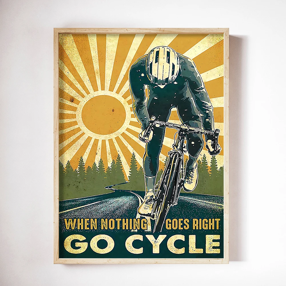 Poster Tela Mont Ventoux Ciclismo - Stampa Vintage 40x60 Cm, Arte Da Parete Per Sportivi, Senza Cornice, Quadro Moderno