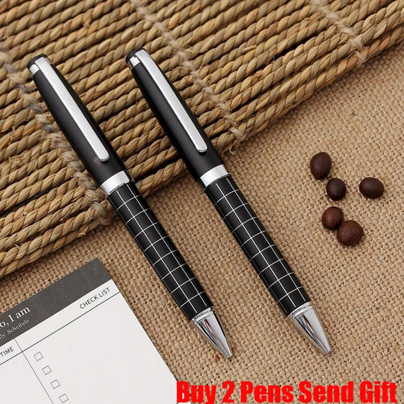 Классический дизайн, металлическая шариковая ручка, роскошный бизнес-подарок, подписная письменная ручка, купить 2 ручки, отправить подарок