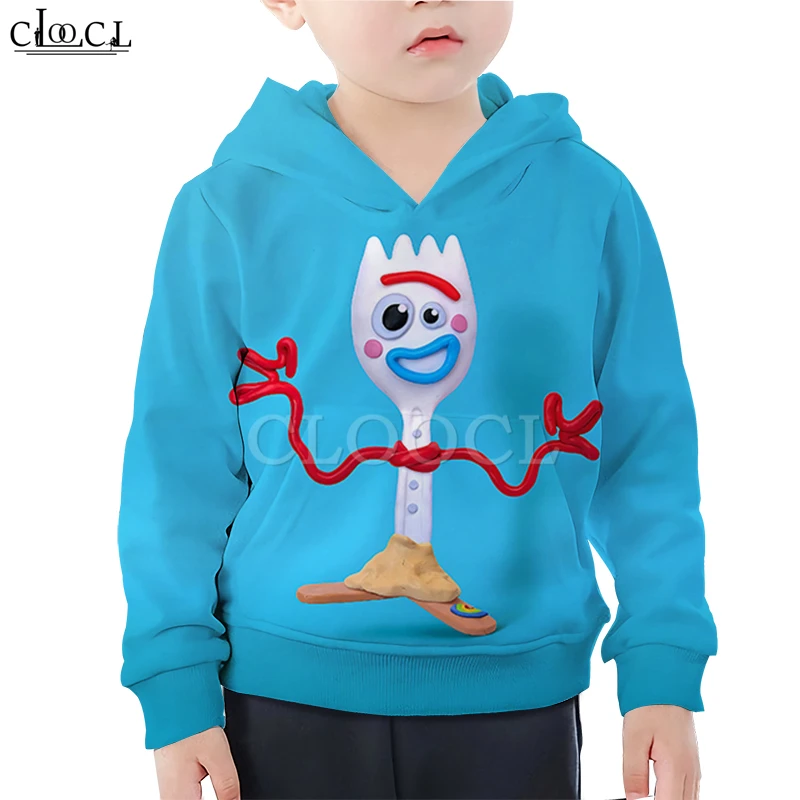  Cartoon Print Toy Story 4 The Walking Toys T Shirts Boy Girl Sheriff Woody Anime Forky 3D Hoodies B