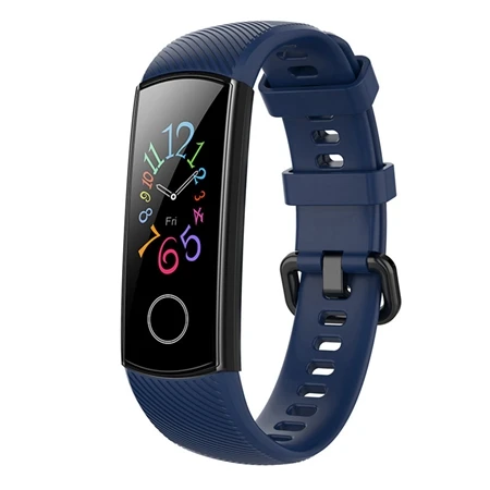 OLLIVAN ремешок для huawei Honor Band 5 силиконовый мягкий ТПУ ремешок на запястье для Honor Band 5 браслет бандаж 5 Аксессуары новые цветные ремни - Цвет: Dark Blue