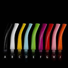 1 шт. пластиковые плоские Bambom DripTip изогнутые изгиб длинные DripTip красочные 75 мм электронная сигарета driptip