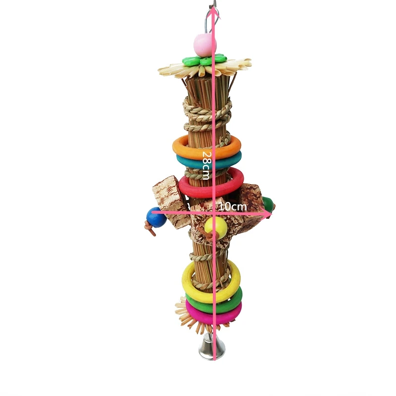 Игрушка для птиц принадлежности для попугаев большой средний и Маленький попугай трава игрушечная рука фруктовый Укус игрушка деревянная игрушка для прорезывания зубов - Цвет: Picture color