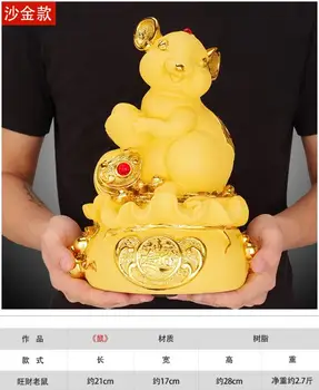 

Resin Zodiac Rat Creative Crafts Decoration