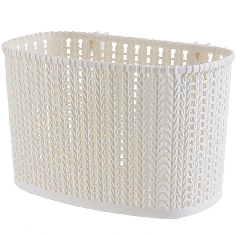 

Bathroom Rattan Hanging Basket Multi-Function Kitchen Storage Basket with Hook Wall-Mounted Bath Basket