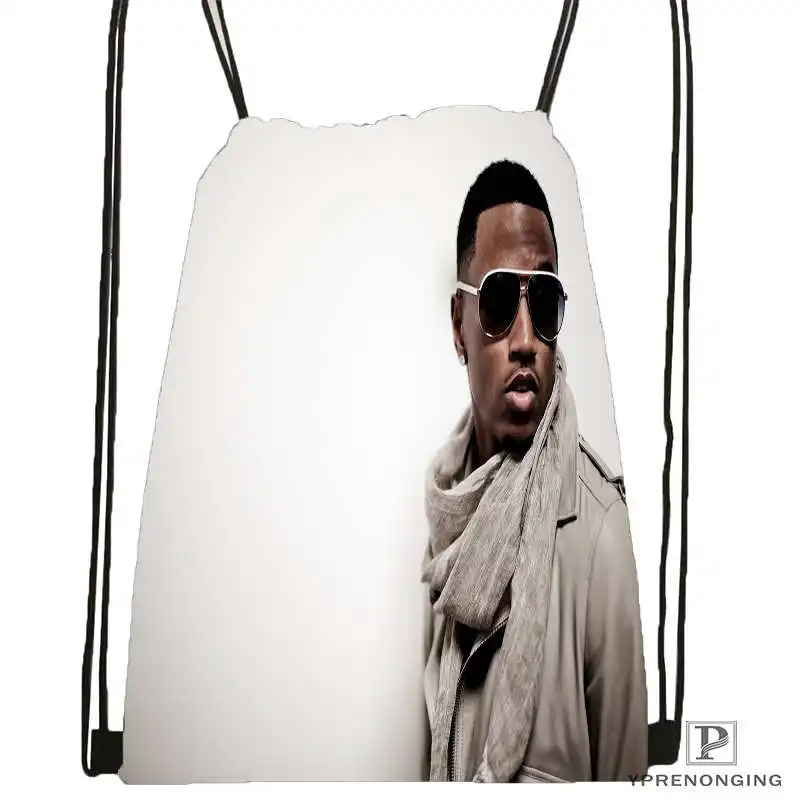 Drawstring Backpack Индивидуальная походная сумка на шнурке Trey-Songz-Atlantic для мужчин и женщин, милый детский рюкзак(черная спинка) 31x40 см#20180611-03-149 - Цвет: Drawstring Backpack