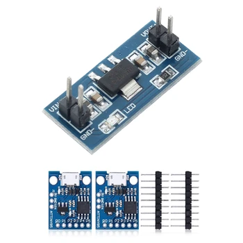 

1Pcs 6.0V-12V to 5V AMS1117-5.0V Power Supply Module Voltage Regulator & 2X Micro-USB Development Board Digispark Blue