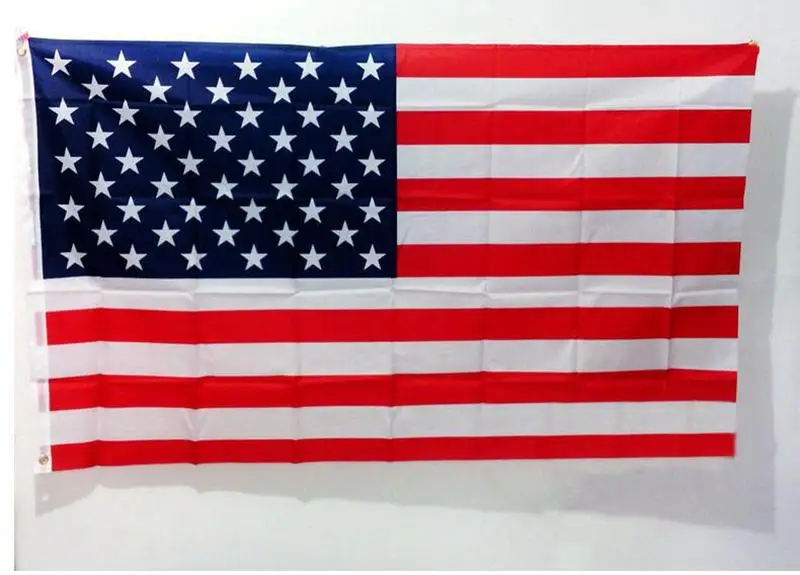 90*150 см FT американский флаг США сшитые полосы вышитые звезды латунные люверсы