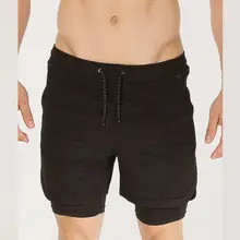 Новые тенденции моды Для мужчин плавательные шорты для бега упражнения плавки 2-Слои купальники пляж летние каникулы повседневные короткие брюки