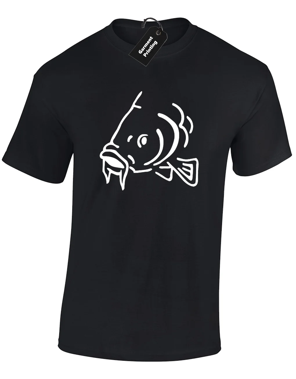 SILHOUETTE OF CARP MENS UNISEX TSHIRT FISHINGER FISHERMAN ANGLING CLOTHING CAMO Cool Casual pride t shirt men Unisex New Fashion | Мужская