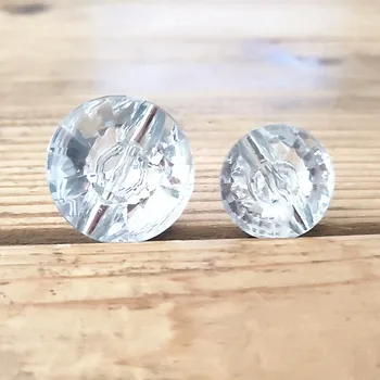 

20/25mm White Clear Acrylic Buttons Round Resin Sewing Buttons Flatback Crystal Sofa Button For Clothes Coats Scrapbook Crafts