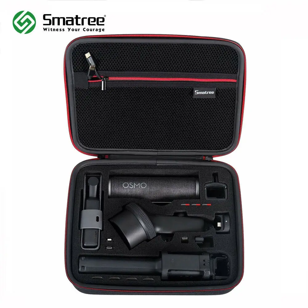 Smatree Waterproof Hard Carrying Case Portable Storage Bag for DJI Osmo Pocket Extension Rod Osmo P