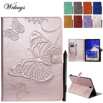 

Wekays For Samsung Tab S4 10.5 Cartoon Butterfly Leather Case For Coque Samsung Galaxy Tab S4 2018 10.5" SM-T830 T835 Cover Case