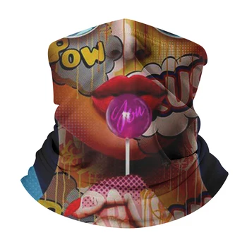 

Funny Clown Half Face Seamless Magic Headband Bandana Hijab Tube Battle Snake Neck Face Mask Scarf Bicycle Head Ski Scarf Custom