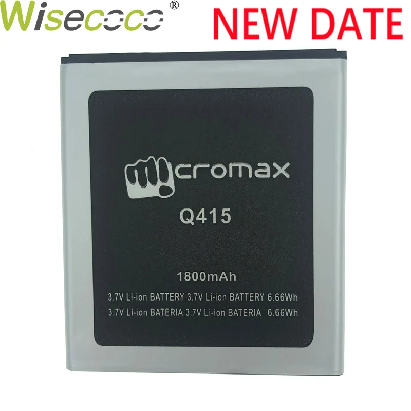 

WISECOCO In Stock High Quality 2019 New 1800mAh Q415 Battery For Micromax Q415 Mobile Phone With Tracking Number