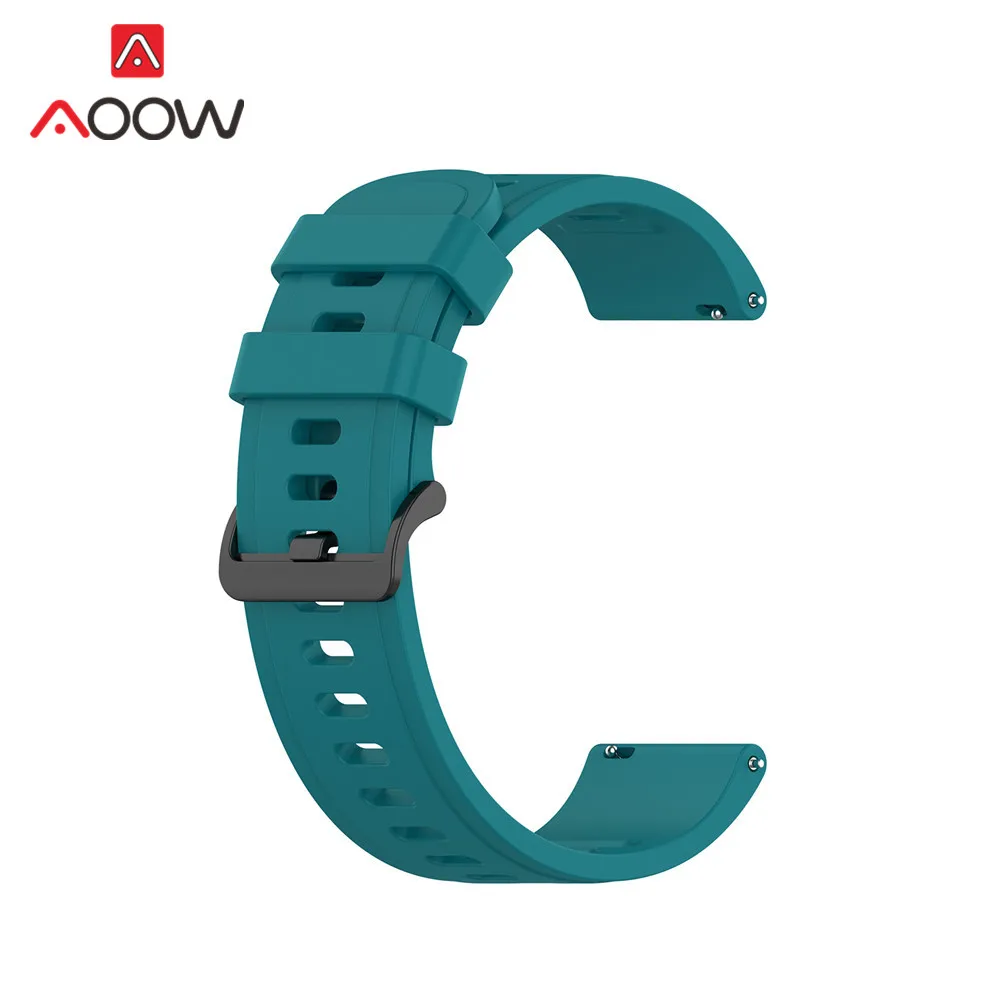 Green 20 мм 22 мм спортивный силиконовый ремешок для часов Amazfit GTR 42 мм 47 мм samsung Galaxy Watch Active2 S2 S3 huawei GT 2 Garmin ремешок - Цвет ремешка: Green