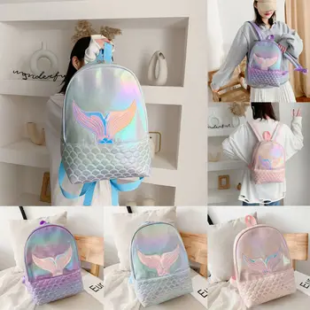 

NEW Mermaid Sequin Glitter Bling Backpacks PU Bag Women Shoulder Bag Fashion Casual Waterproof Multifunction Travel Backpack