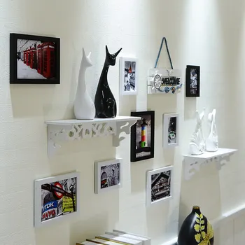 

Black White Combination Photo Frame with Cat Decoration Hanging Wall Quality Simple Frames for Picture Art Display Living Room Q