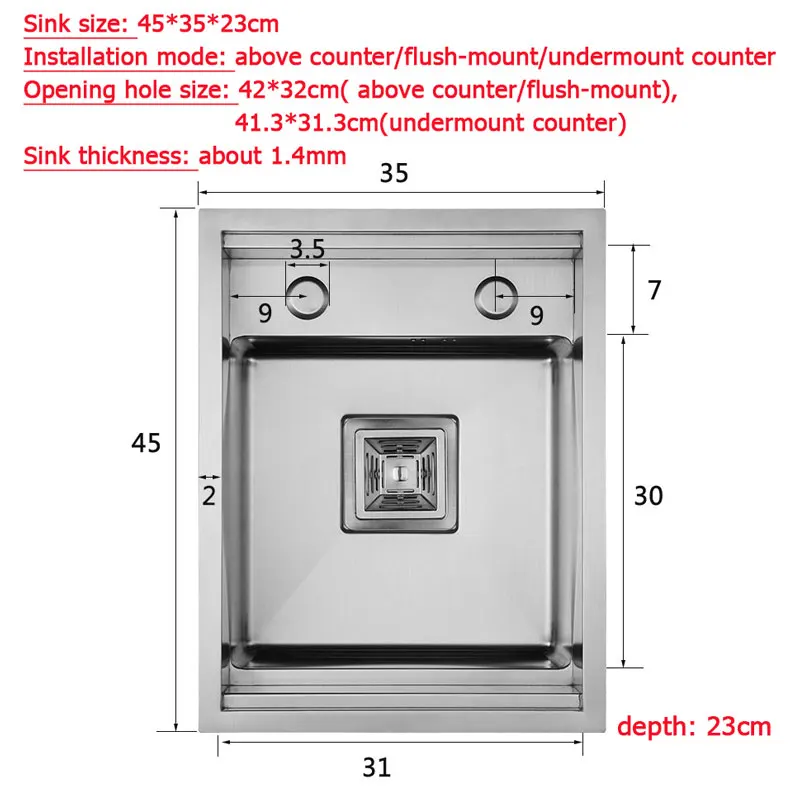 black Hidden Kitchen sink bowl Bar Stainless Steel Balcony sink Concealed black kitchen Bar With clean water tap