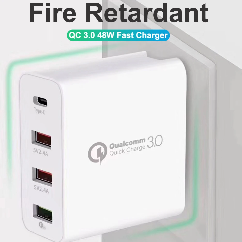 48W Quick Charger Type C USB PD for Samsung iPhone XS Max Huawei iPad Pro QC 3.0 Fast Wall US EU Plug Adapter | Мобильные телефоны
