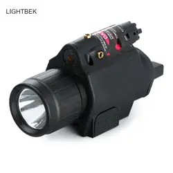 2 в 1 tаctico informacion Q5 светодиодный 300 люмен rojo linterna Laser vista Combo para pistola de 3 modos para acampar luz