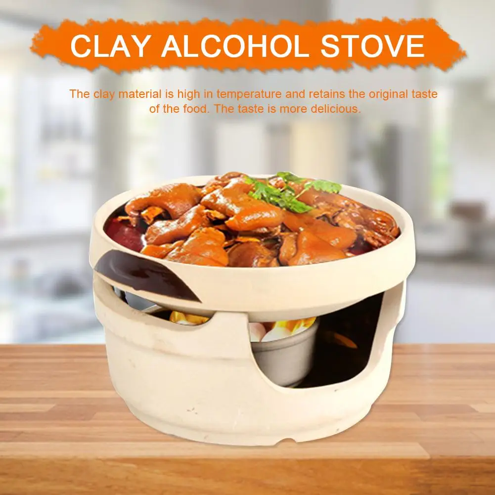 Clay Oven Alcohol Stove Refractory Clay Grill Furnace Tea Stove Wind Furnace High Temperature Clay Hot Pot Heater And Pot Set 4