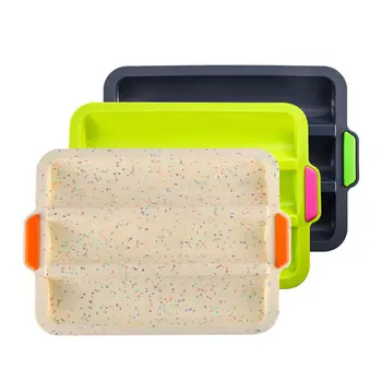 

Newest Food-grade Silicone Baguette Mould Non-slip Non-stick Good Flexibility Cake Pan Kitchen Baking Mould Confeitaria