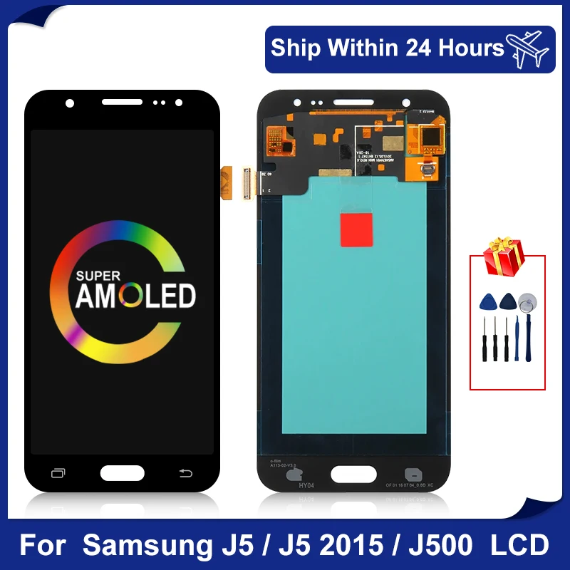5 0 &quotAMOLED для Samsung Galaxy J5 LCD J500 J500F J500FM дисплей с сенсорным экраном дигитайзер J500M 2015
