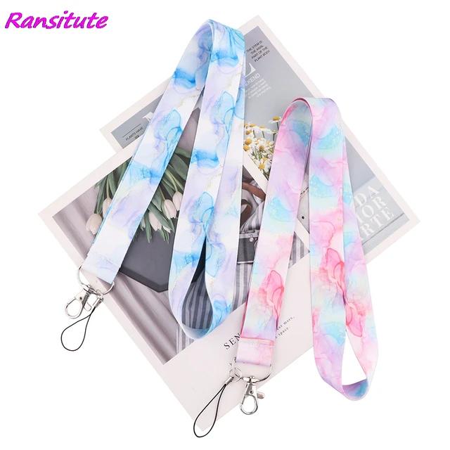 Marble Id Badge Card Holder Keychain  Strap Lanyards Keys Id Card - Neck  Strap - Aliexpress