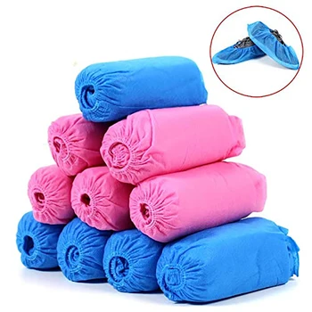 

100 Pcs Dustproof Boot Covers Non-Woven Disposable Shoe Covers Homes Overshoes Non-Woven Fabric Overshoes For Women Men