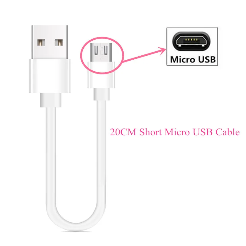 QC 3,0 быстрое зарядное устройство адаптер USB кабель для Xiaomi redmi note 6 7 7s 8 pro 8A 7A 6A 5A 4A 5 PLUS note 5 2 3 4 prime провод - Тип штекера: 20cm micro cable