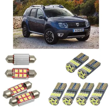 

Interior led Car lights For DACIA duster off road vehicle 2017 dome bulbs for cars License Plate Light 6pc