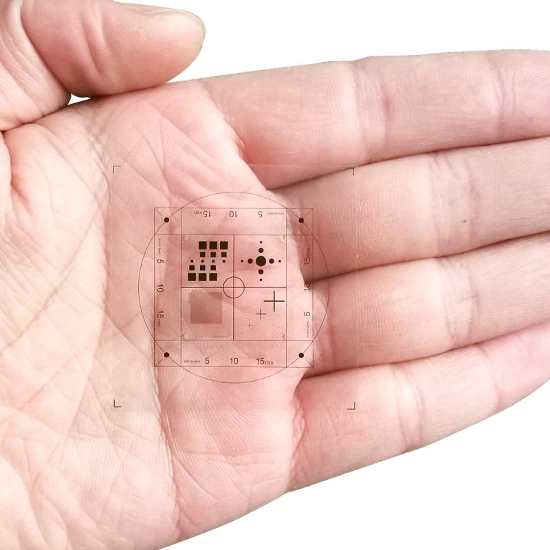 Microscope Calibration Transparent Flexible Film PET Microscope Micrometer Ruler Measurement Net Scales Dots Cross Line Reticle microscope micrometer