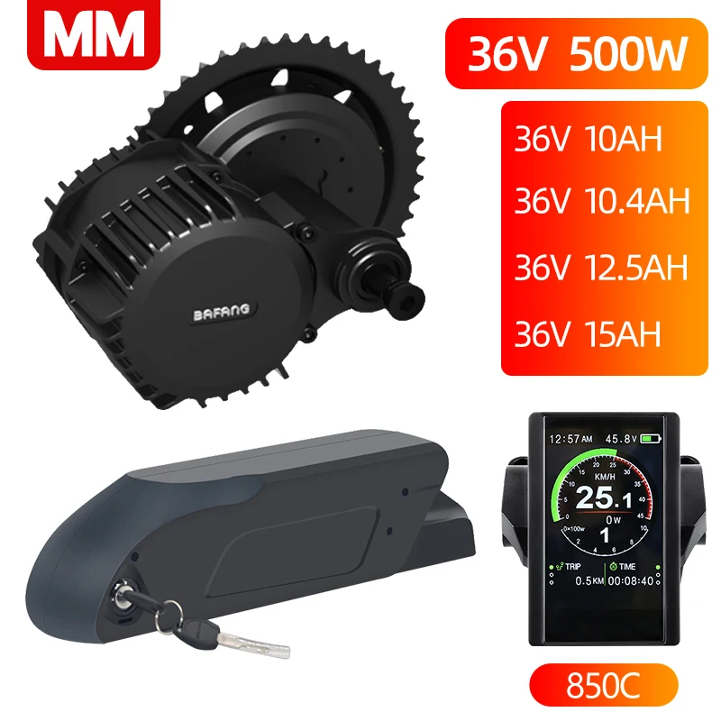 Perfect BBS02B BBS02 Bafang 36V 500W Mid Drive Electric motor kit with 36V Battery 10.4AH 15Ah Li-ion Ebike Battery 8Fun Conversion Kit 0 Perfect BBS02B BBS02 Bafang 36V 500W Mid Drive Electric motor kit with 36V Battery 10.4AH 15Ah Li-ion Ebike Battery 8Fun Conversion Kit 0