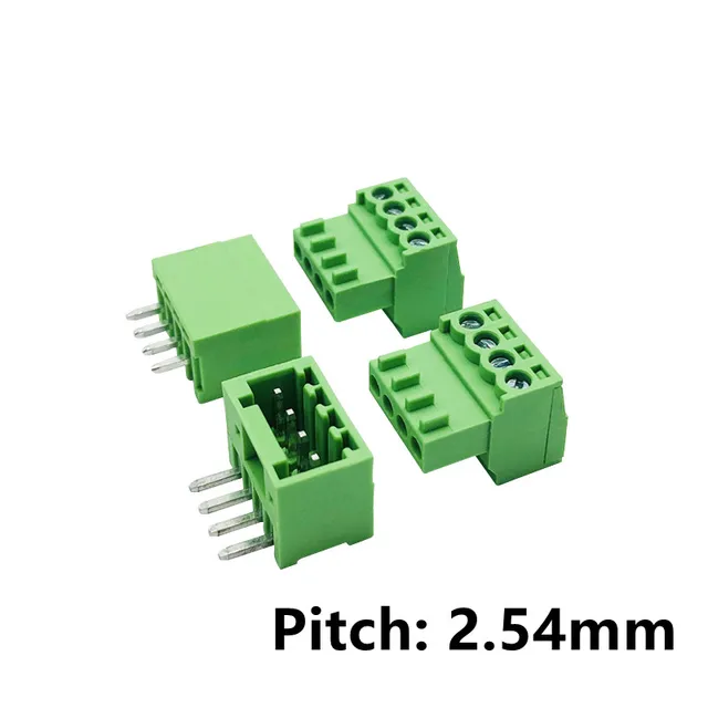 15EDG 2.54mm Pitch Screw Wiring Plug-in Terminal Plug Welding Plate Socket 2.54 Plug + Pin Header Socket 2p 3p 4p 5p 6p 1