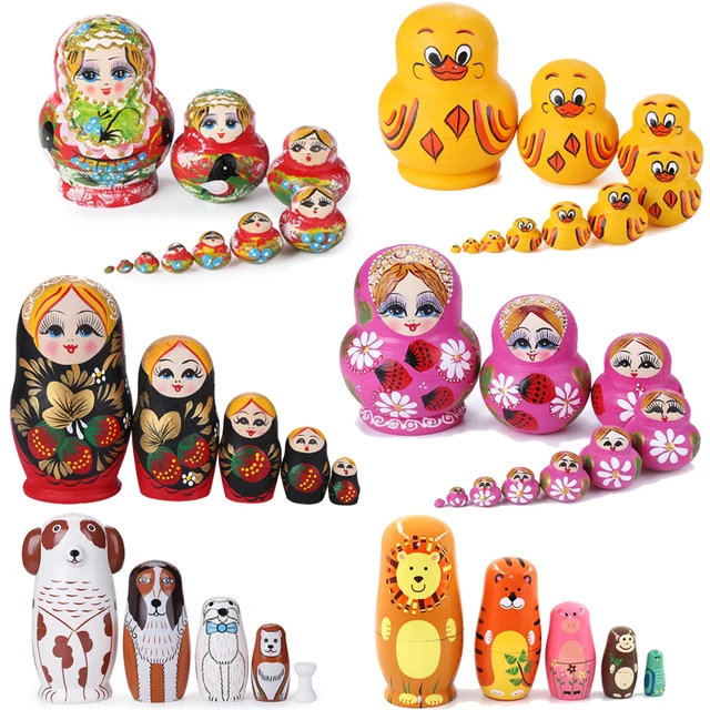10-Layers Houten Russian Nesting Doll Matryoshka Poppen Voor Kinderen Brithday Geschenken Home Decor Poupée De Nidification Russ 1
