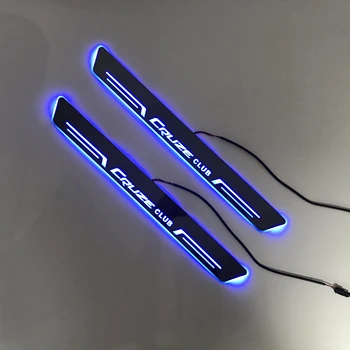 

Acrylic door sill plate strip with led decorative welcome light moving door scuff for Chevrolet cruze