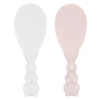 

1PC Cute Rice Spoon Lovely Rabbit Stand-able Rice Serving Spoon Rice Spatula Rice Paddle